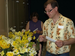 John staging daffodils