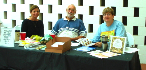Debra, Peter, and Beth at the Daff Sale
